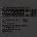Black Marble 104+25 Full PBT Dye-subbed Keycaps Set for Cherry MX Mechanical Gaming Keyboard